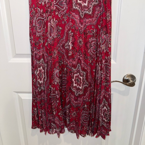 Just...Taylor Red Paisley Midi Dress Size 10 - Picture 3 of 8